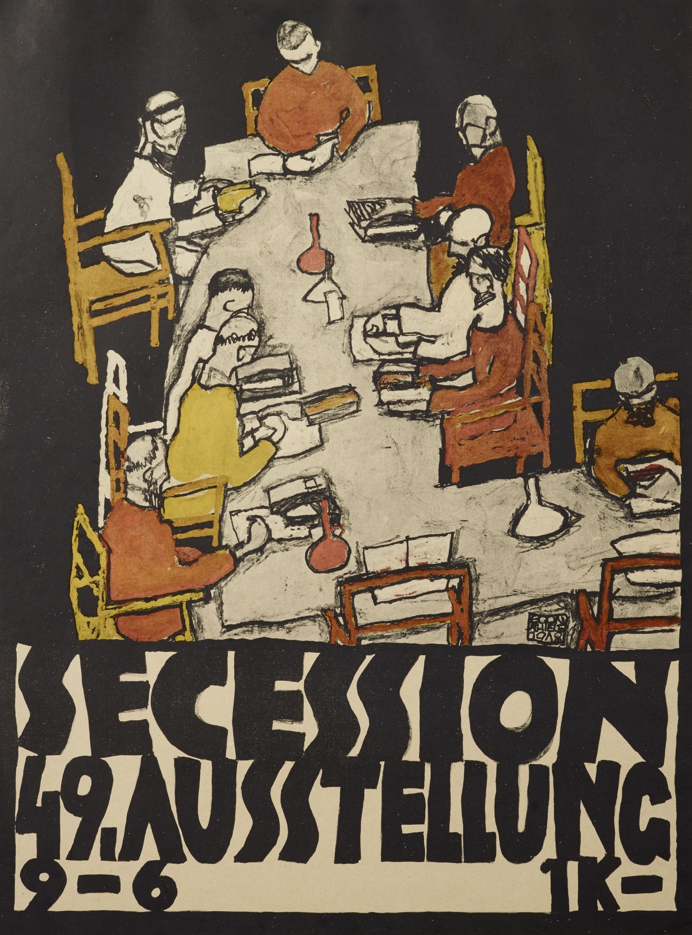 Poster for the XLIX. Exhibition of the Vienna Secession (March 1918) - by Egon Schiele