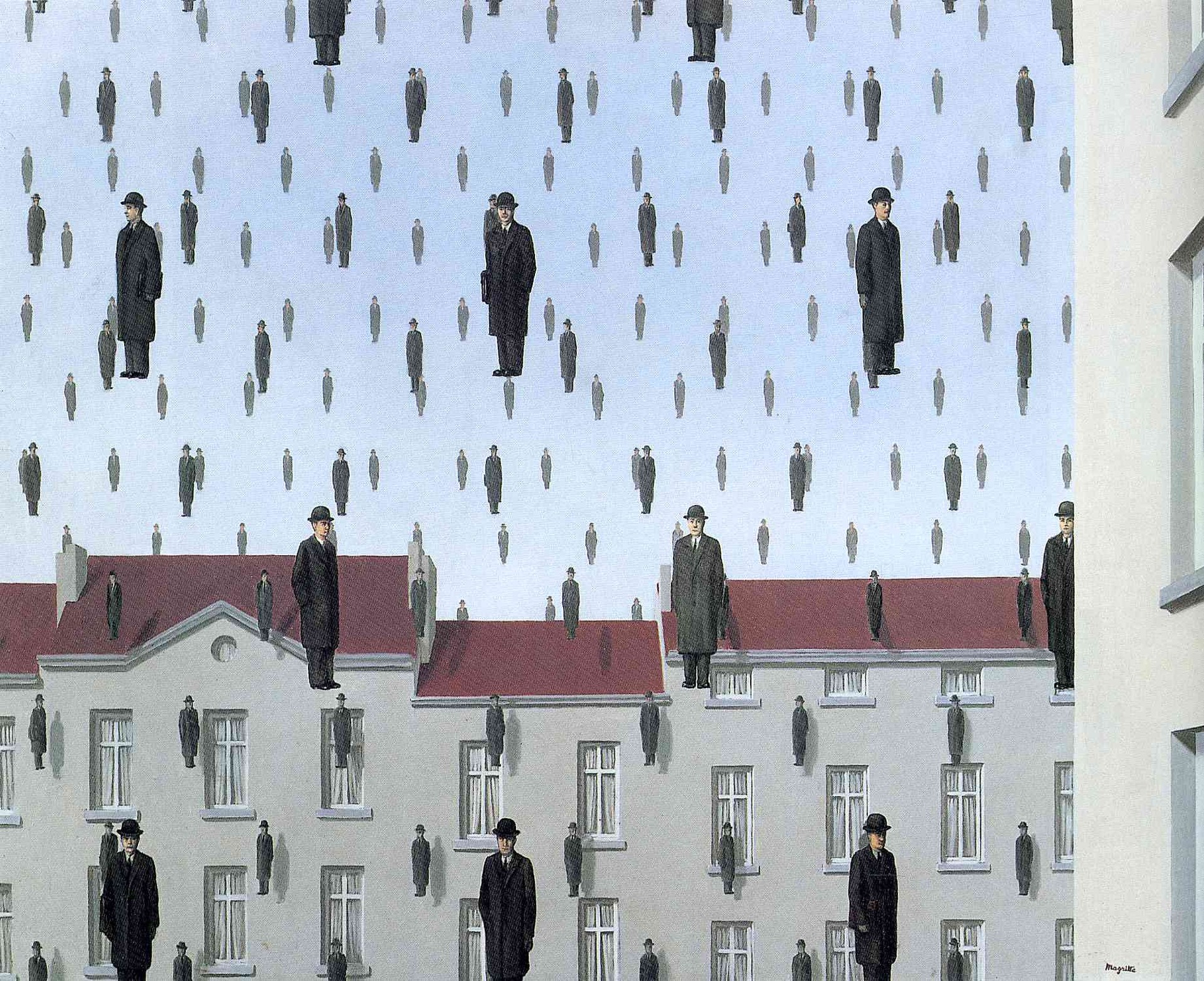 Golconda - by René Magritte