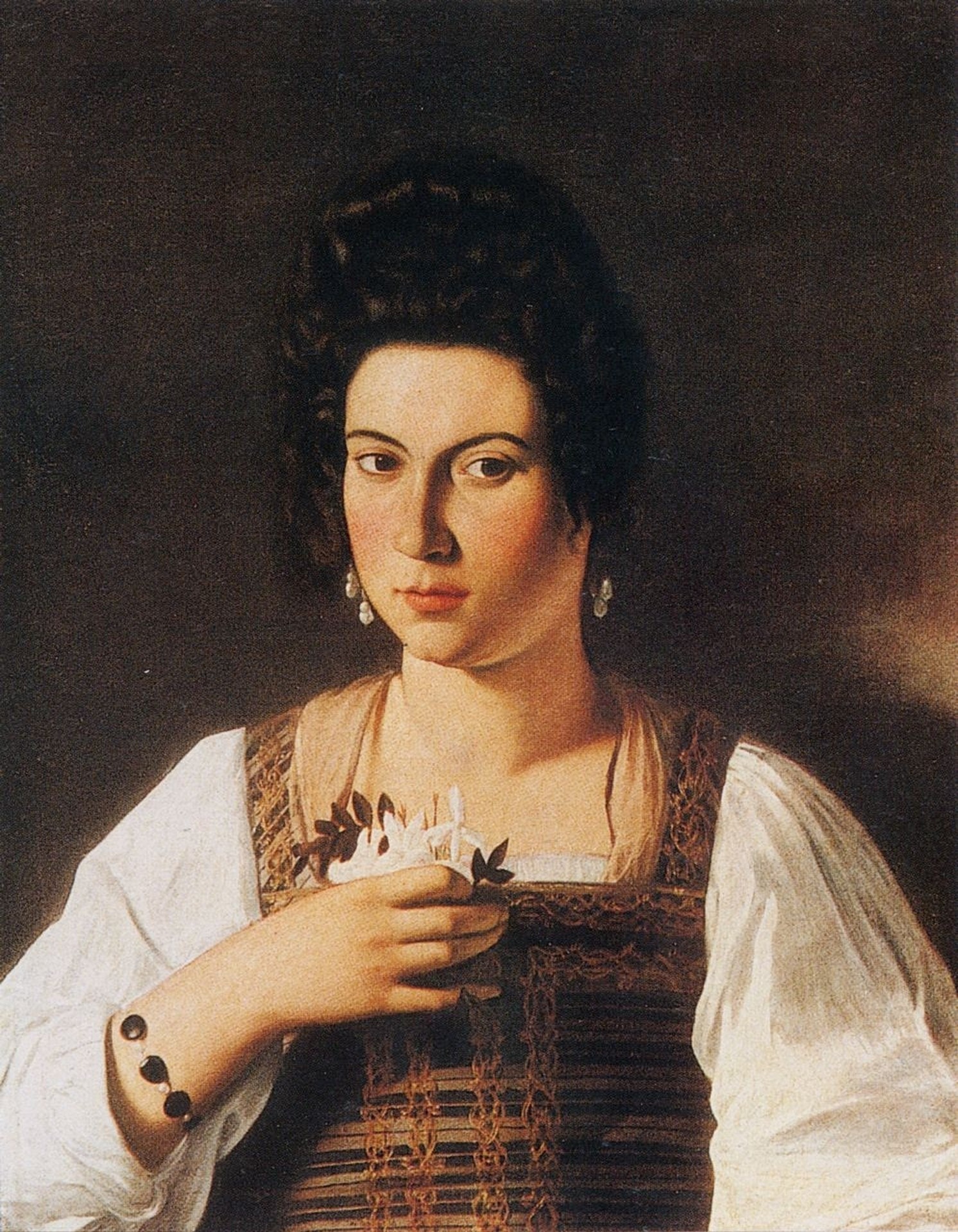 Portrait of a Courtesan - by Caravaggio