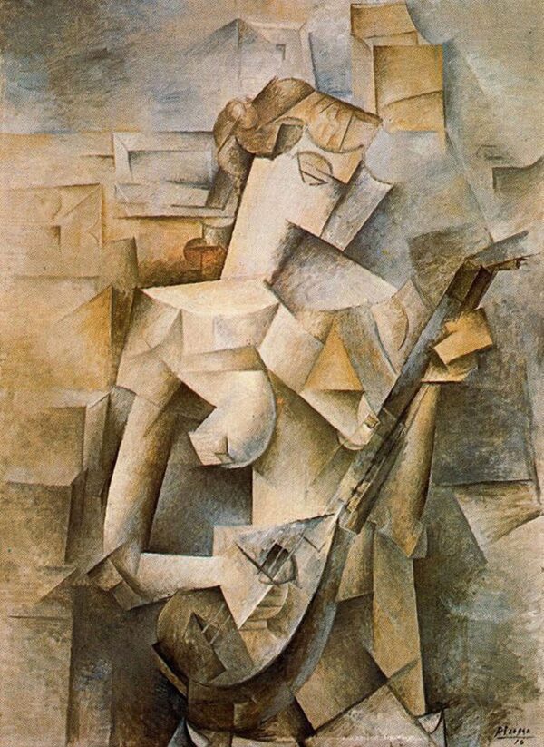 Girl with Mandolin (Fanny Tellier) - by Pablo Picasso
