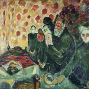 Near the bed of death (fever) - by Edvard Munch