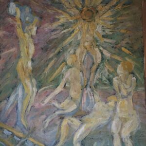 Crucifixion (People Facing the Sun) - by Walter Gramatté
