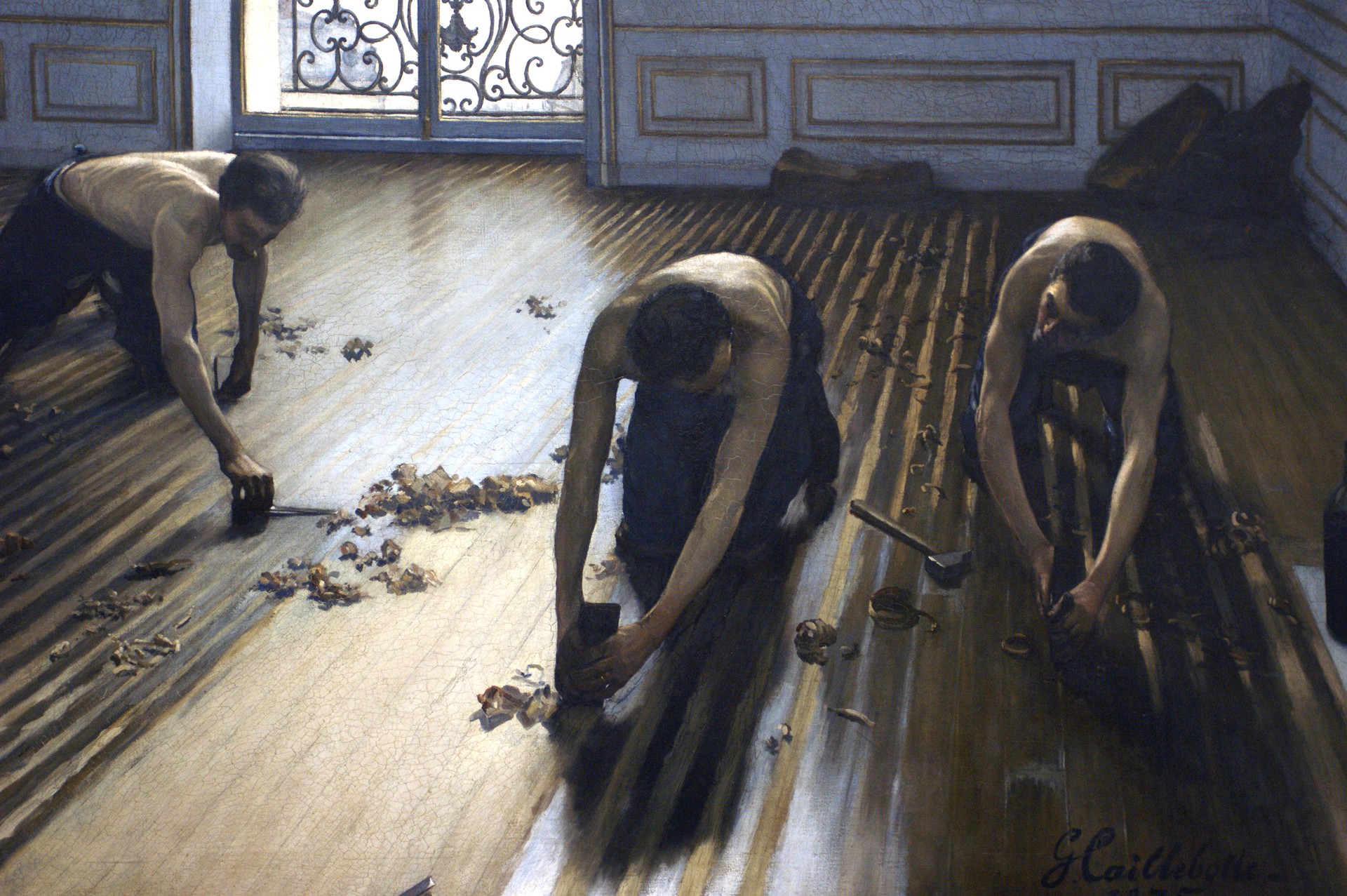 The Parquet Planers (The Floor Scrapers) - by Gustave Caillebotte