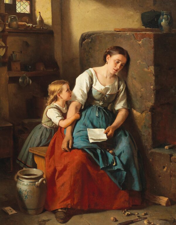 Der Brief - by Berthold Woltze