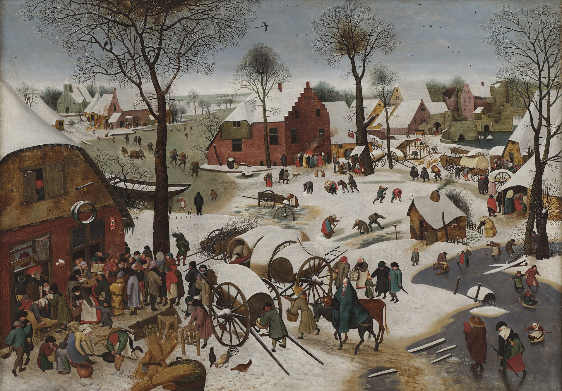 The Census at Bethlehem (after Brueghel the Elder) - by Pieter Brueghel the Younger