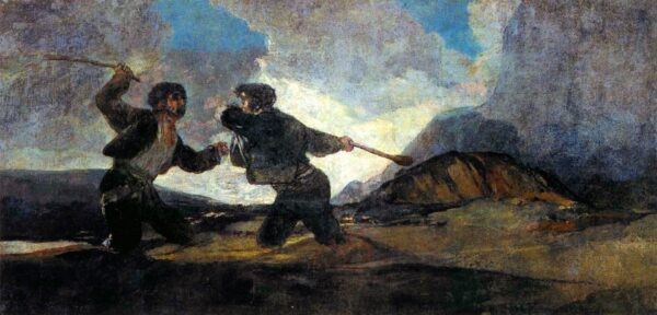 Fight With Cudgels - Francisco Goya