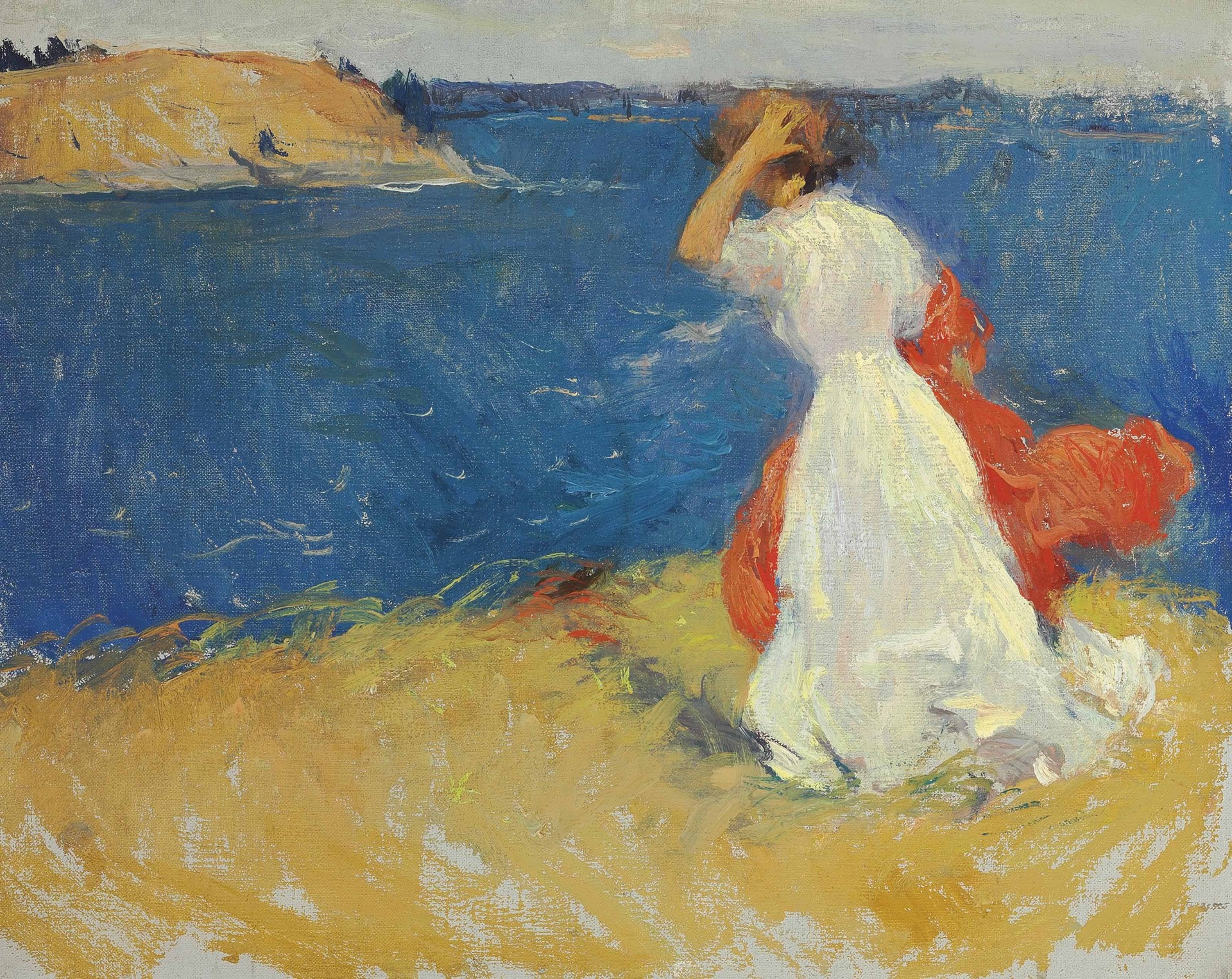 Girl on the Headland - by Frank Weston Benson