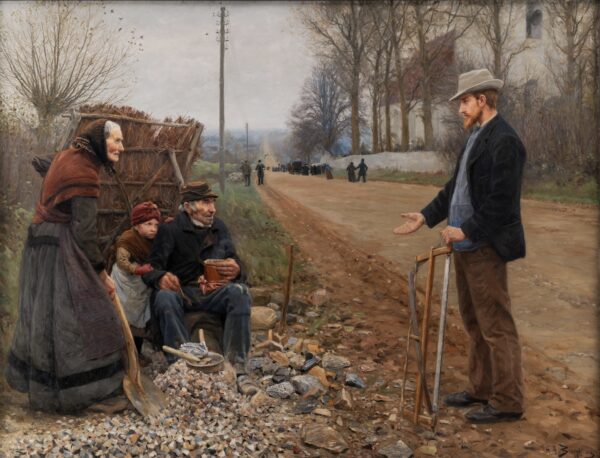 People - by a Road - by Hans Andersen Brendekilde