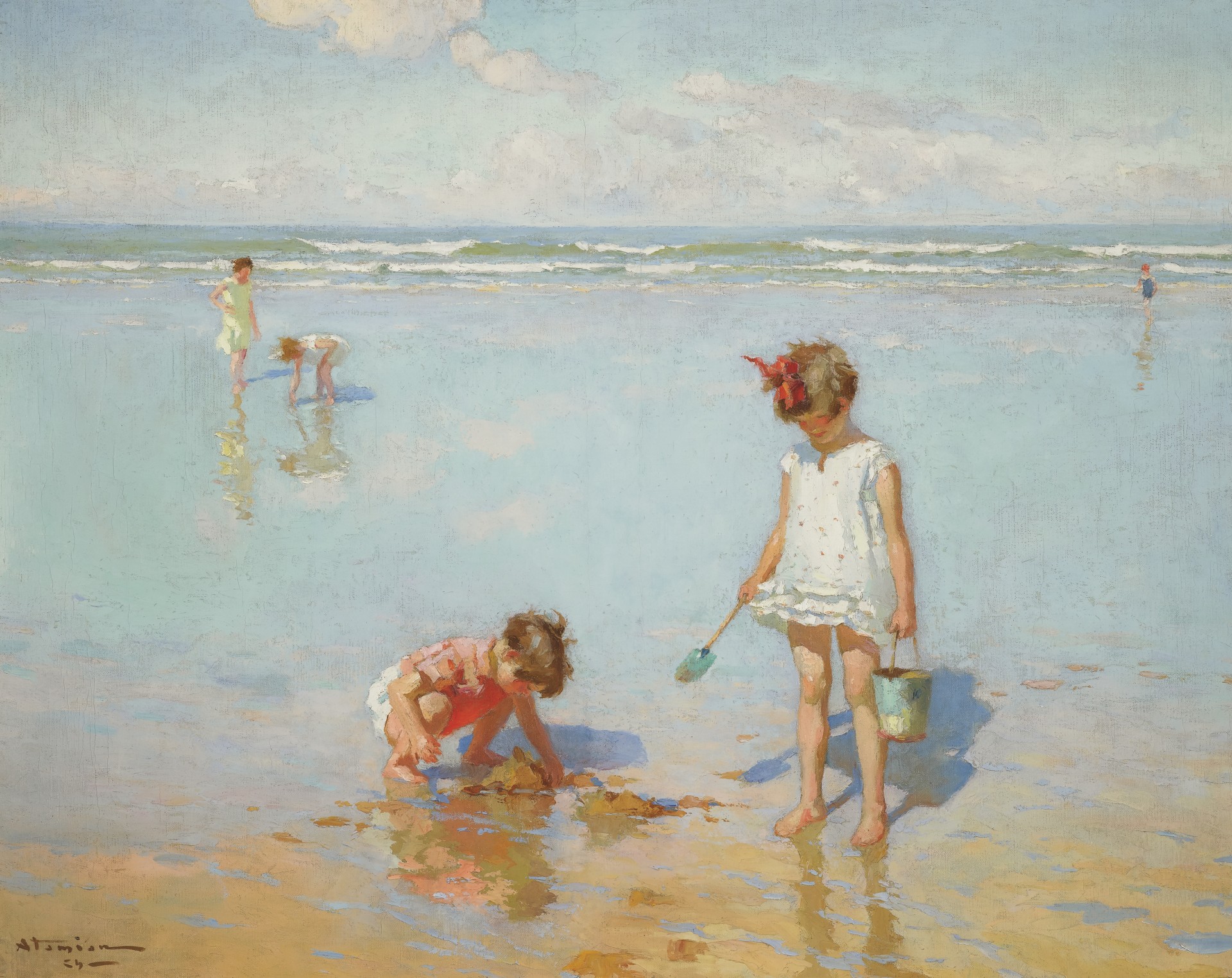 Children - by the Sea - by Charles Atamian