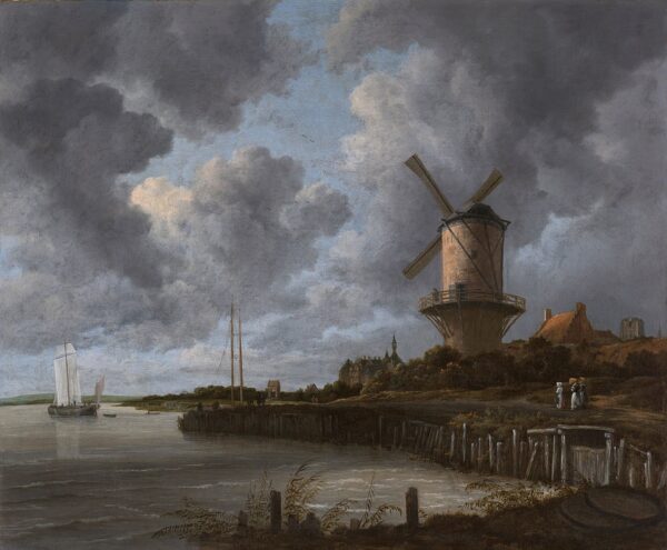 Tower Mill at Wijk bij Duurstede, Netherlands - by Jacob van Ruisdael