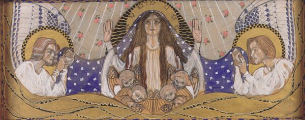 Am Steinhof Church, Design for the Left Side Altar Our Lady of Mercy - by Koloman Moser
