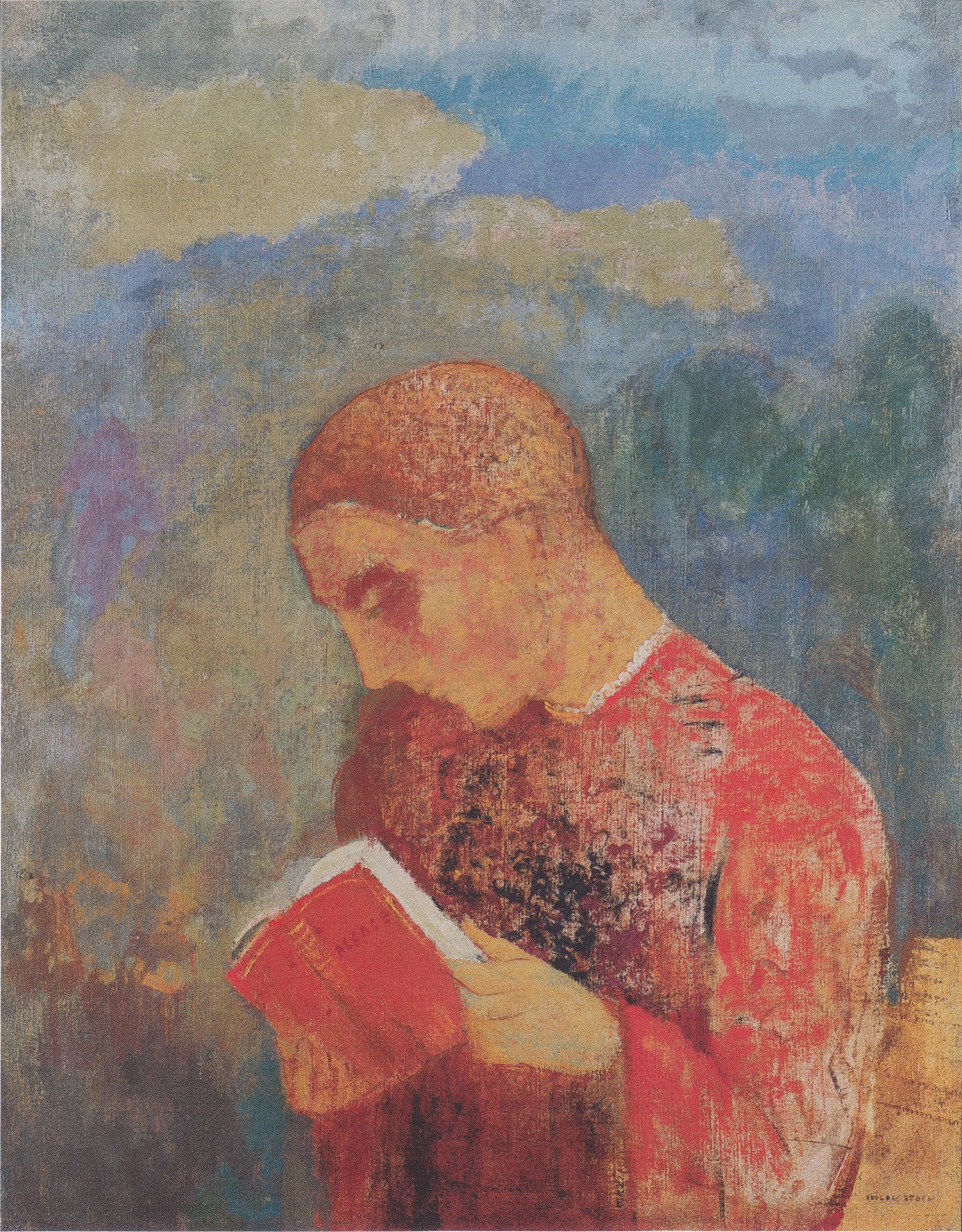 Alsace or Reading Monk - by Odilon Redon