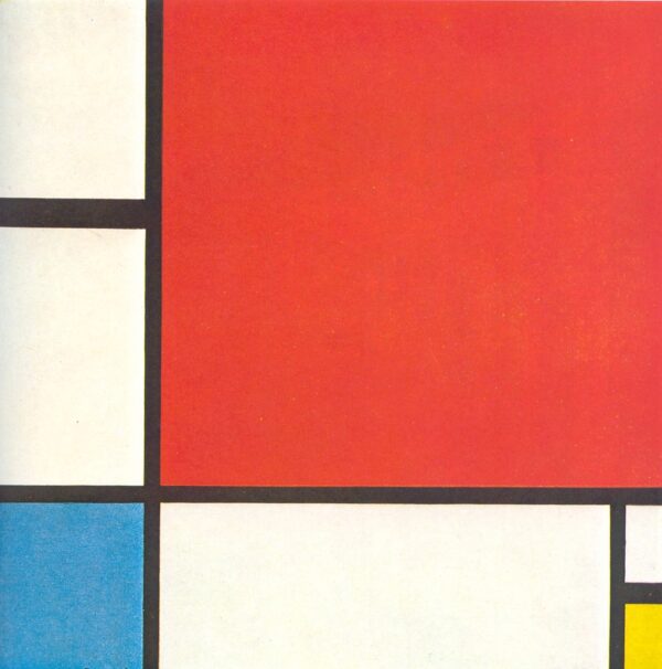 Composition with Red, Blue and Yellow - by Piet Mondrian