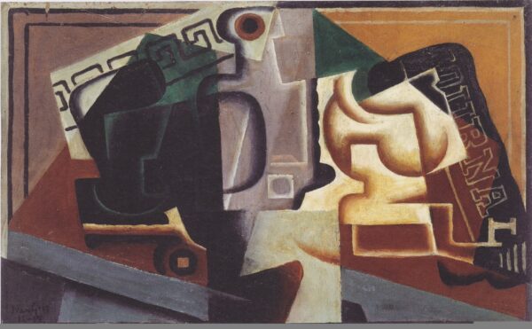 Glass and Carafe - by Juan Gris
