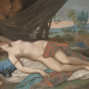 Sleeping nymph spied - by satyrs (after a painting based on a print - by Anthony van Dyck) - by Jean-?tienne Liotard