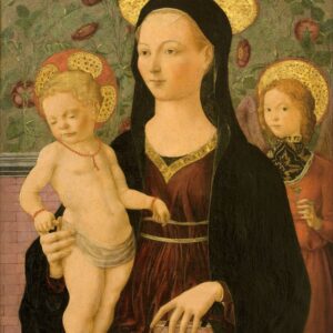 Virgin and Child with An Angel - by Francesco del Cossa