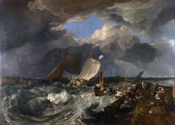 Calais Pier, with French Poissards Preparing for Sea, an English Packet Arriving - by J. M. W. Turner