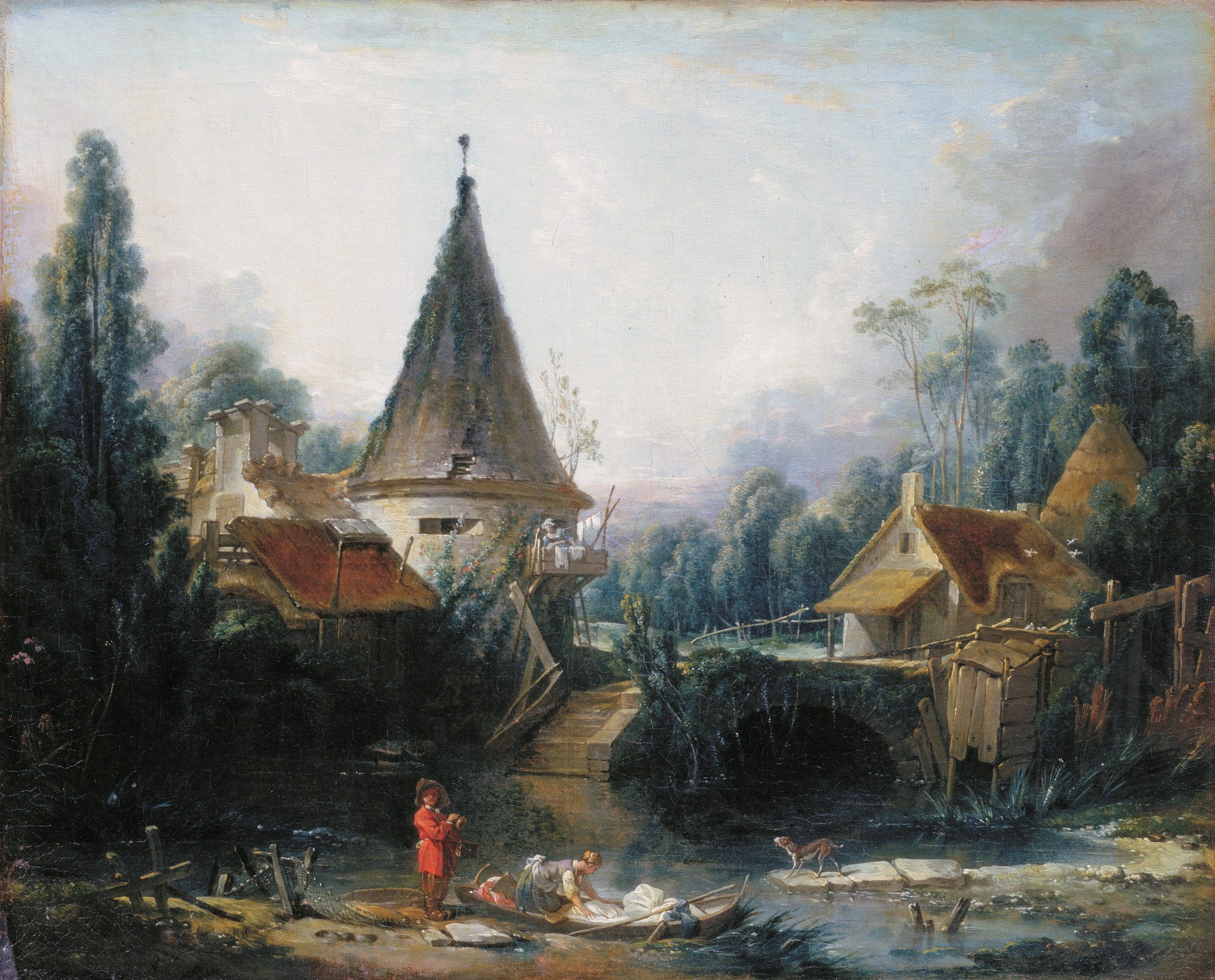 Landscape near Beauvais early - by Francois Boucher