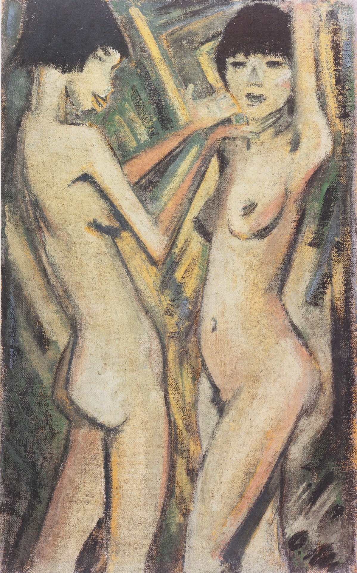 Zwei Mädchen - by Otto Mueller