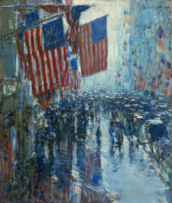 Rainy Day, Fifth Avenue - by Childe Hassam