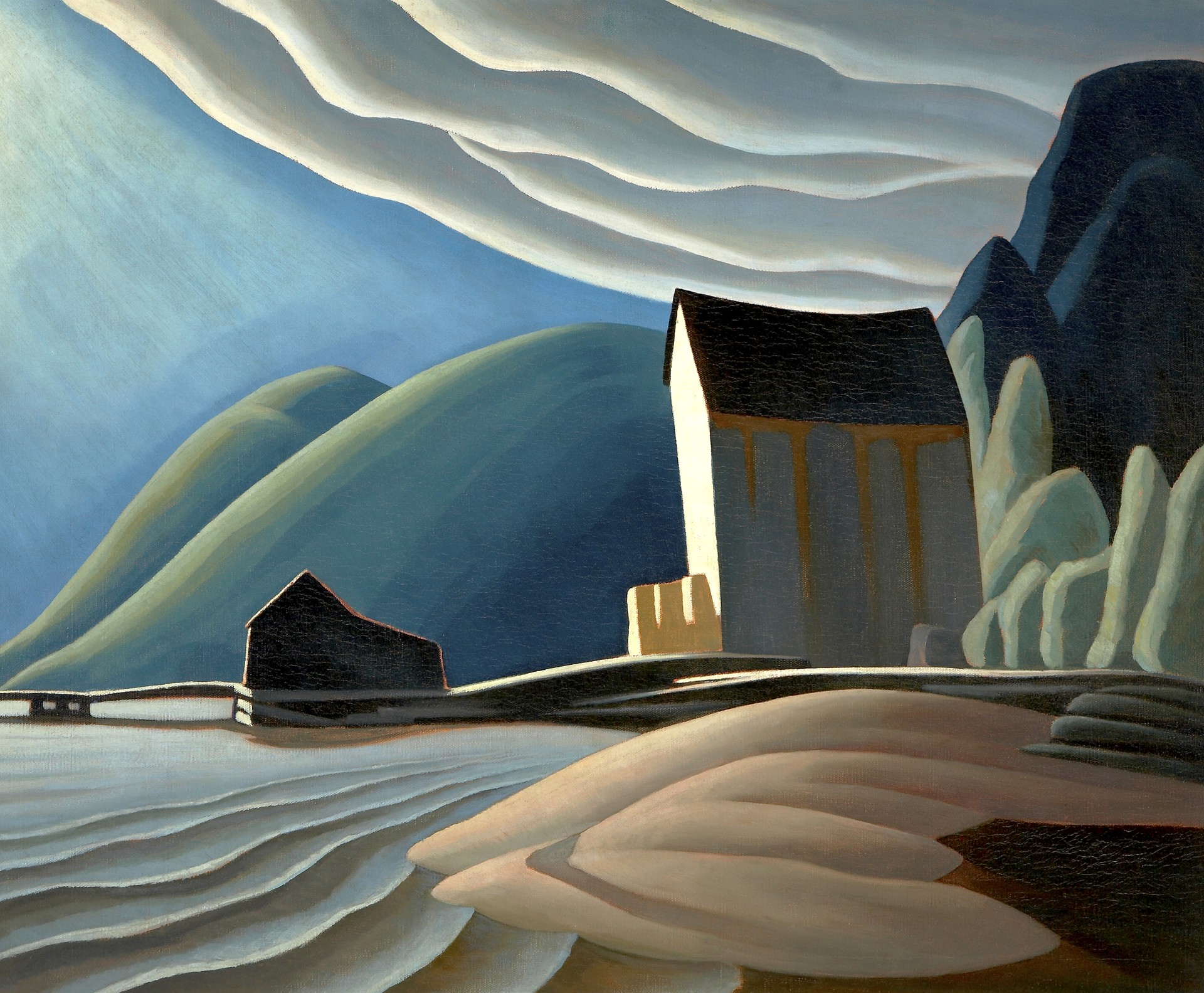 Ice House, Coldwell, Lake Superior - by Lawren Harris