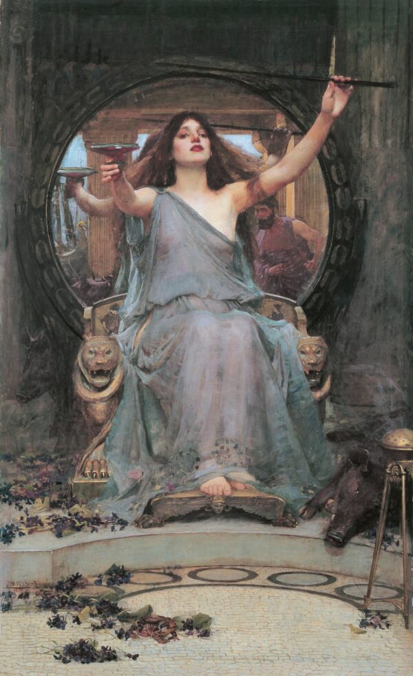 Circe Offering the Cup to Odysseus - by John William Waterhouse