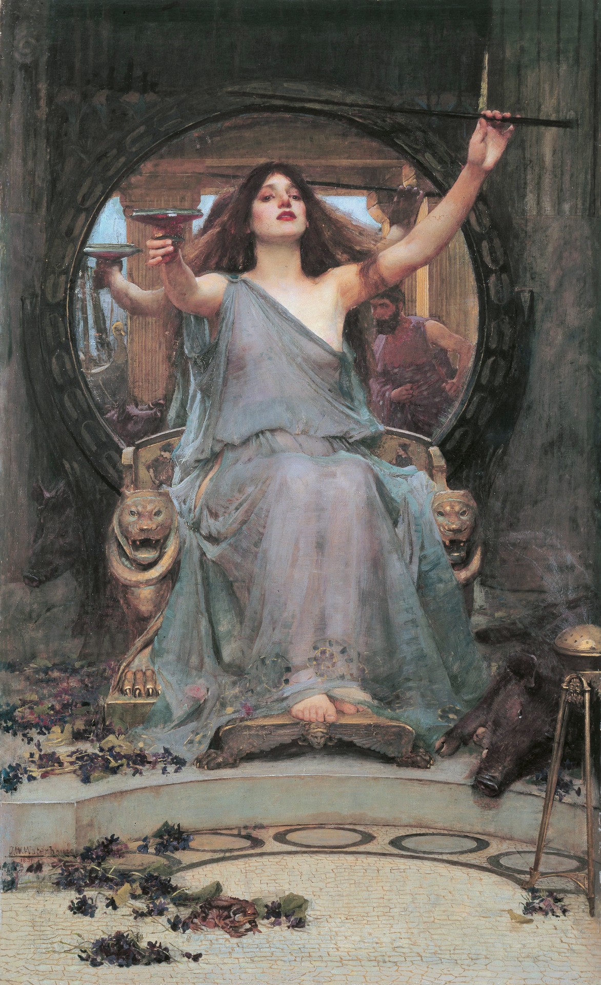 Circe Offering the Cup to Odysseus - by John William Waterhouse