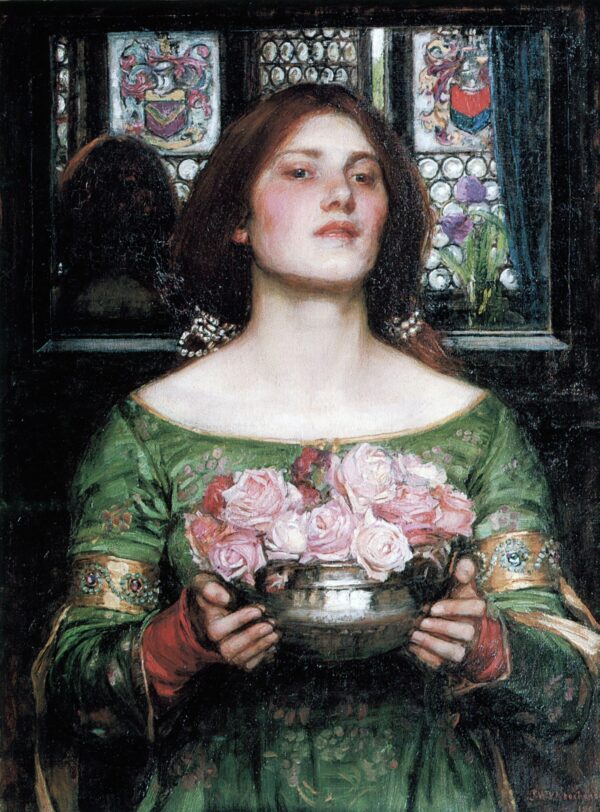 Gather Ye Rosebuds While Ye May - by John William Waterhouse