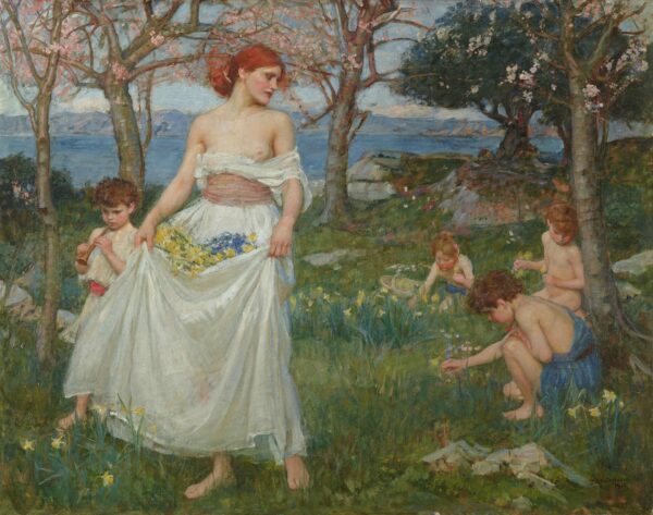 A Song of Springtime - by John William Waterhouse
