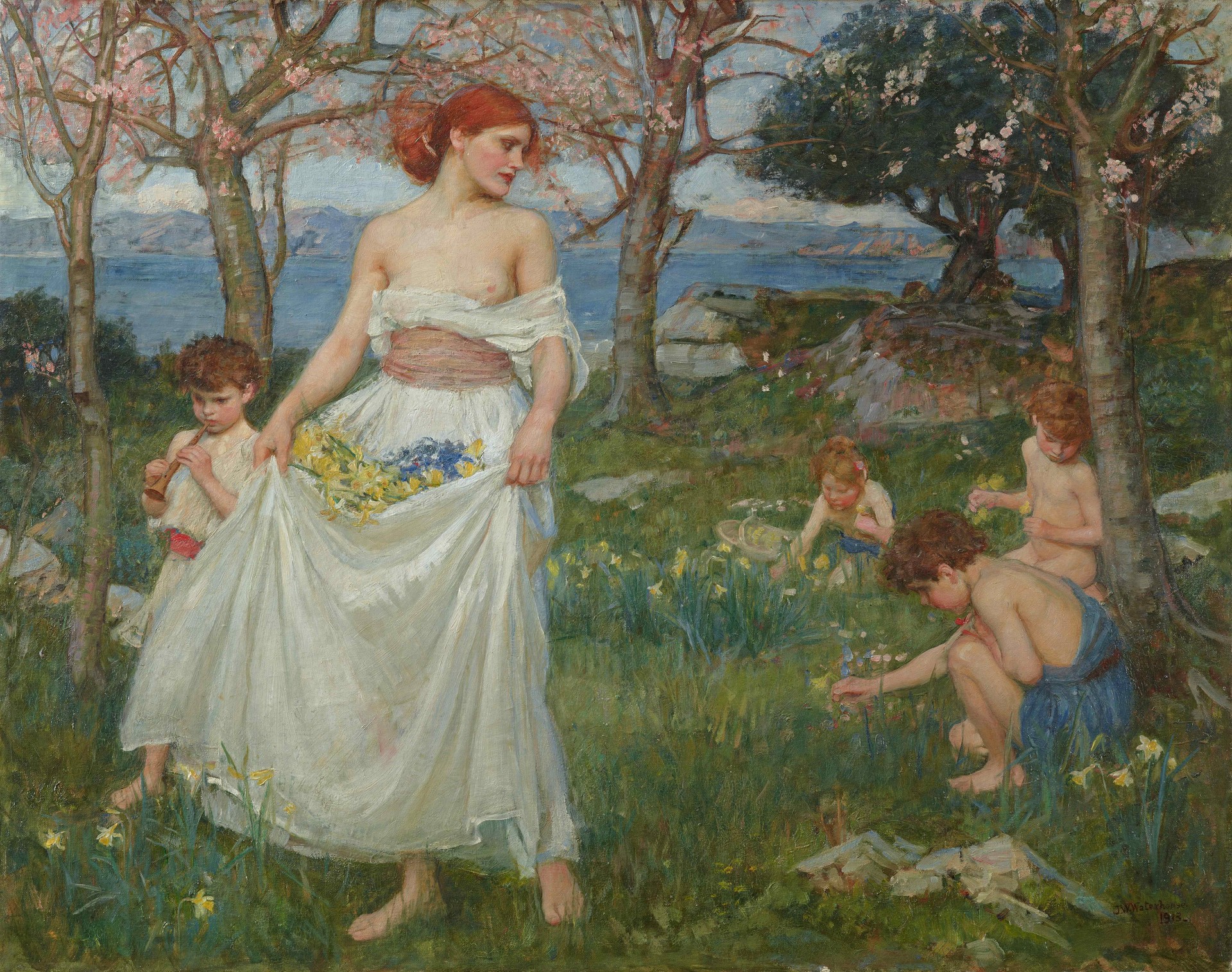 A Song of Springtime - by John William Waterhouse
