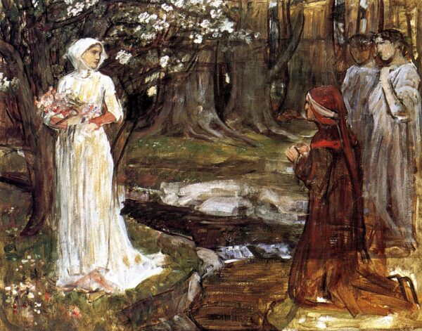 Dante and Matilda - by John William Waterhouse