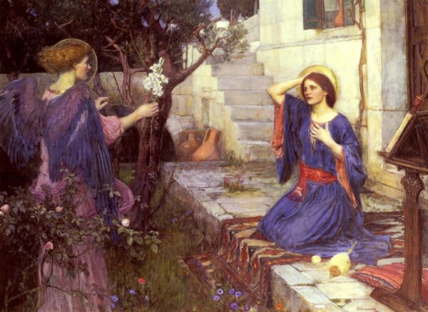 The Annunciation - by John William Waterhouse