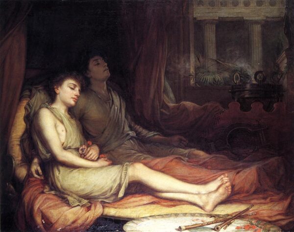 Waterhouse-sleep and His Half-brother Death-1874 - by John William Waterhouse