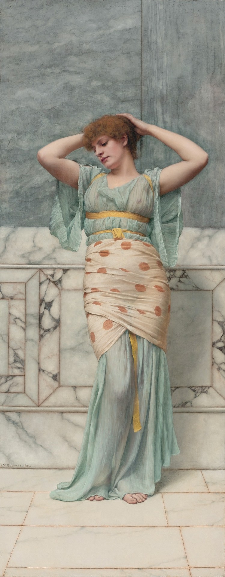 Beauty in a Marble Room - by John William Godward