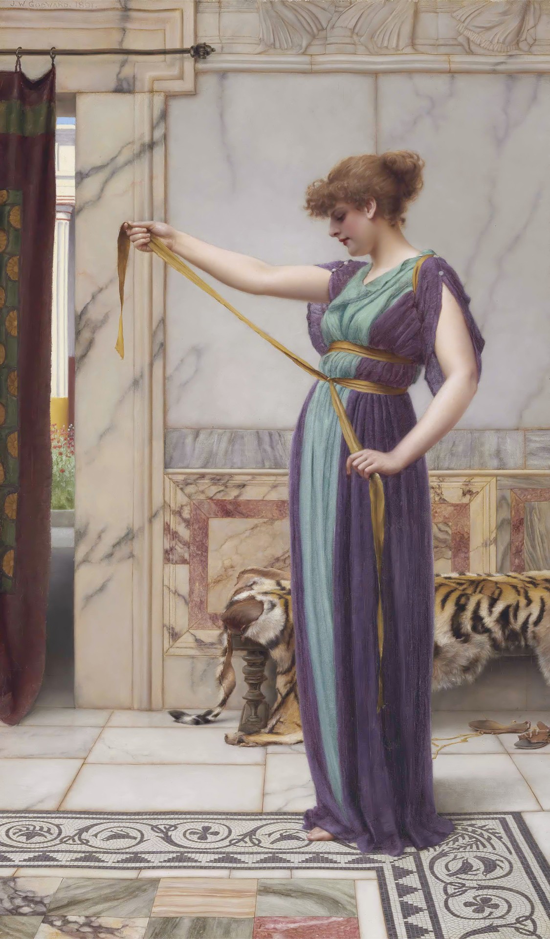 A Pompeian Lady 1891 - by John William Godward