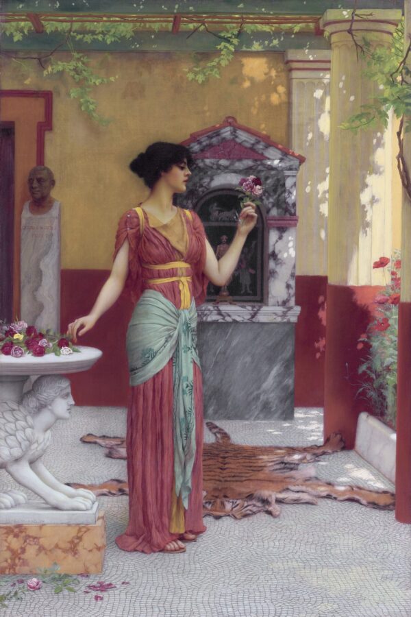 The Bouquet-1899 - by John William Godward