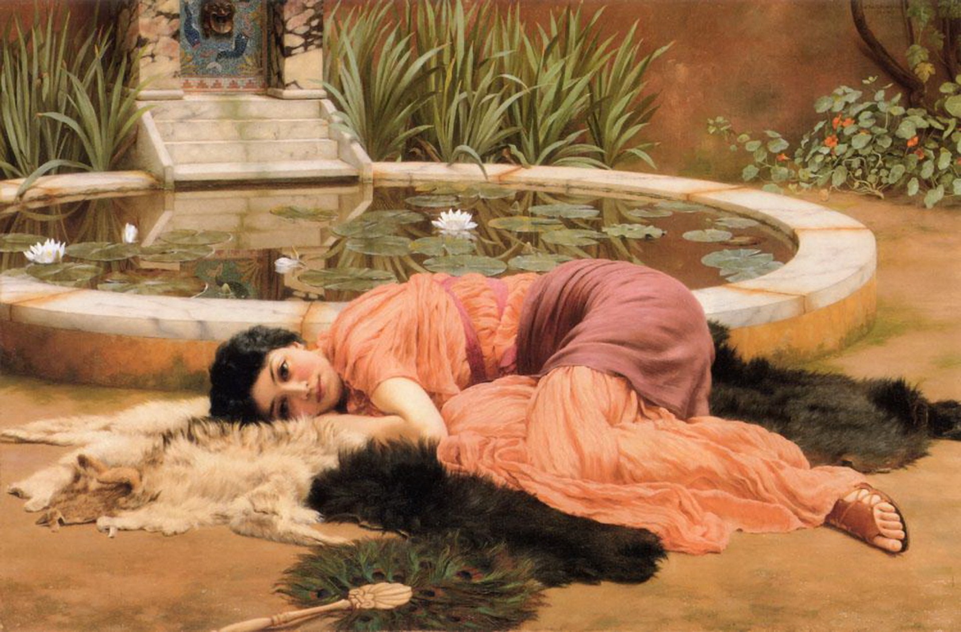 Dolce Far Niente (1904) - by John William Godward