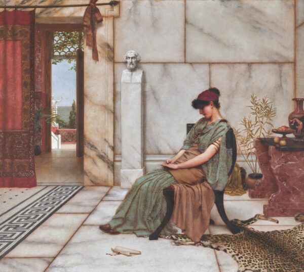 The engagement ring - by John William Godward
