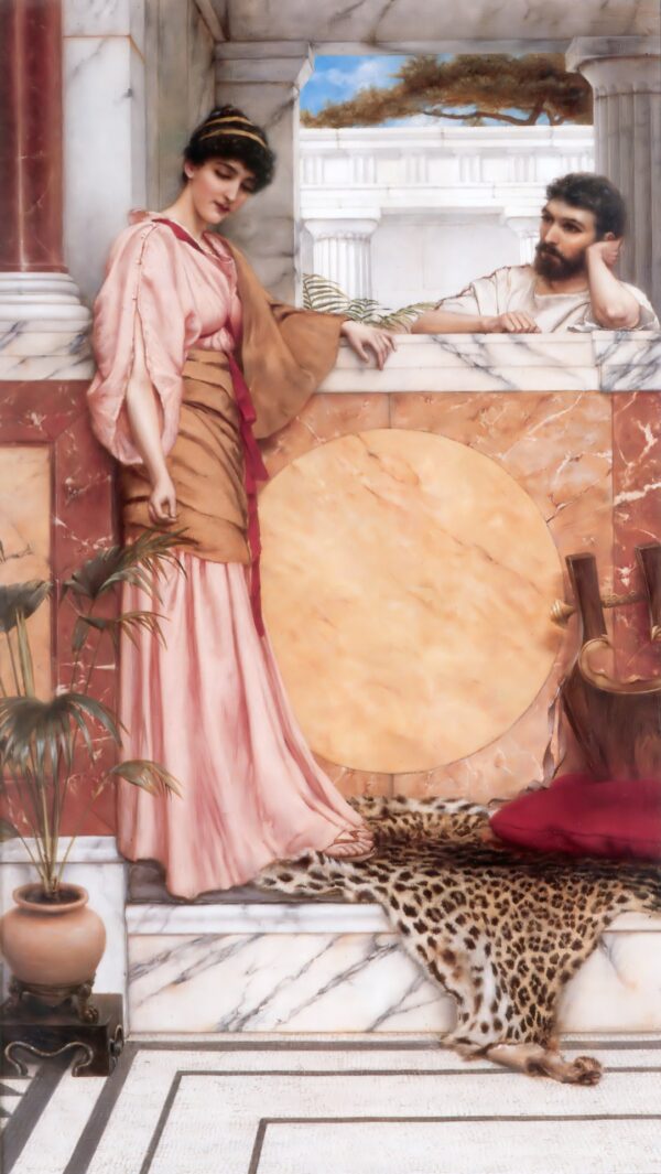 Waiting for an answer - by John William Godward