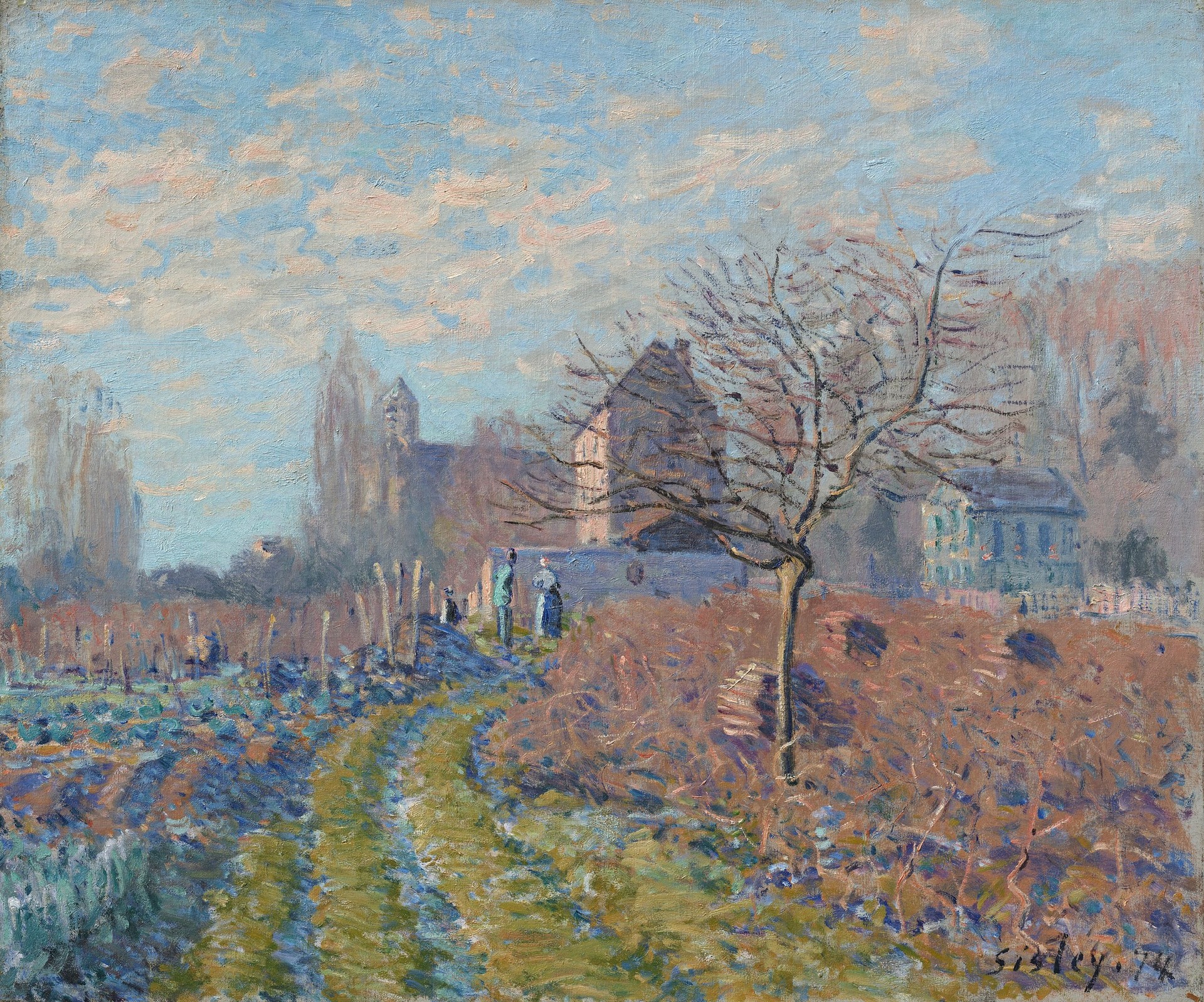 White Hoarfrost, Saint Martin's Summer - by Alfred Sisley