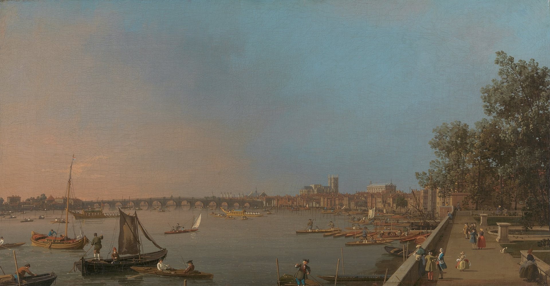 Westminster from Near the Terrace of Somerset House - by Canaletto