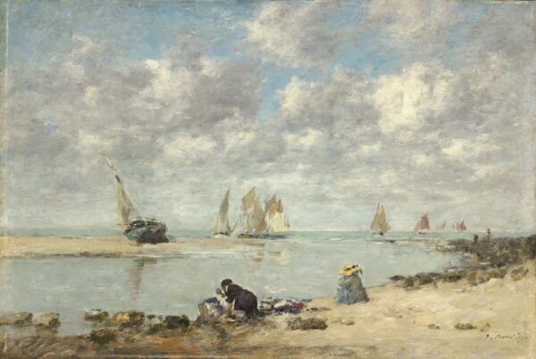 Washerwoman near Trouville - by Eugène Boudin