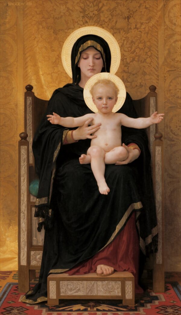 Virgin and Child - by William-Adolphe Bouguereau