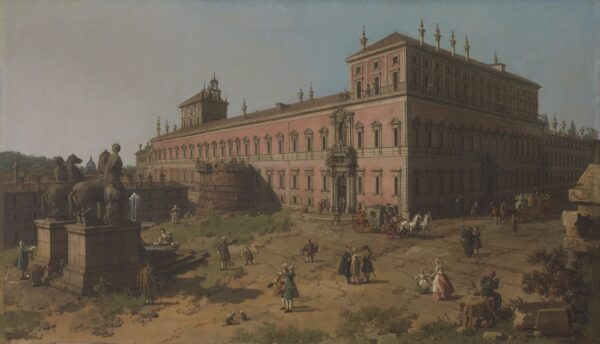 View of the Palazzo del Quirinale, Rome - by Canaletto