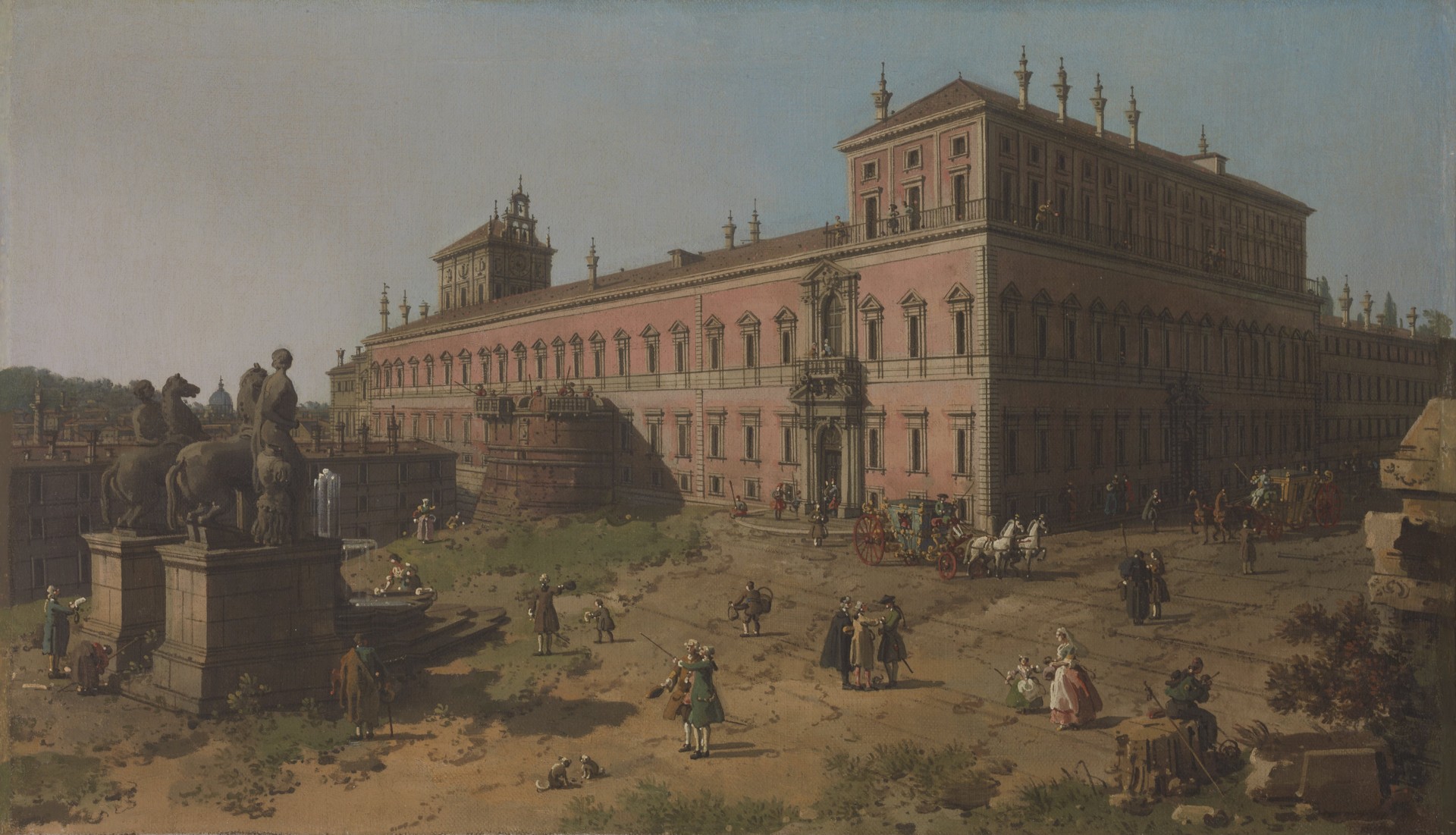 View of the Palazzo del Quirinale, Rome - by Canaletto