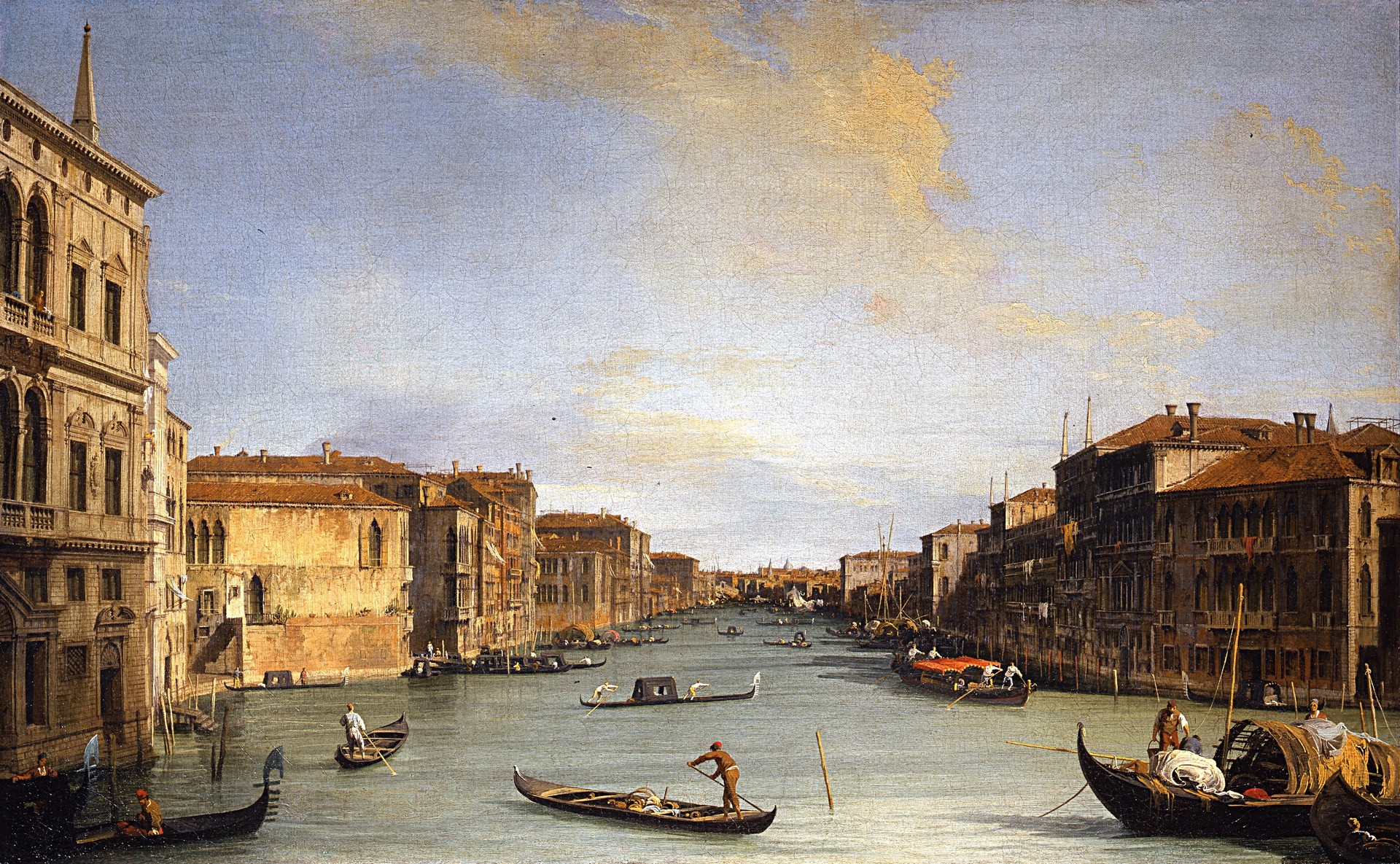 View of the Grand Canal - by Canaletto