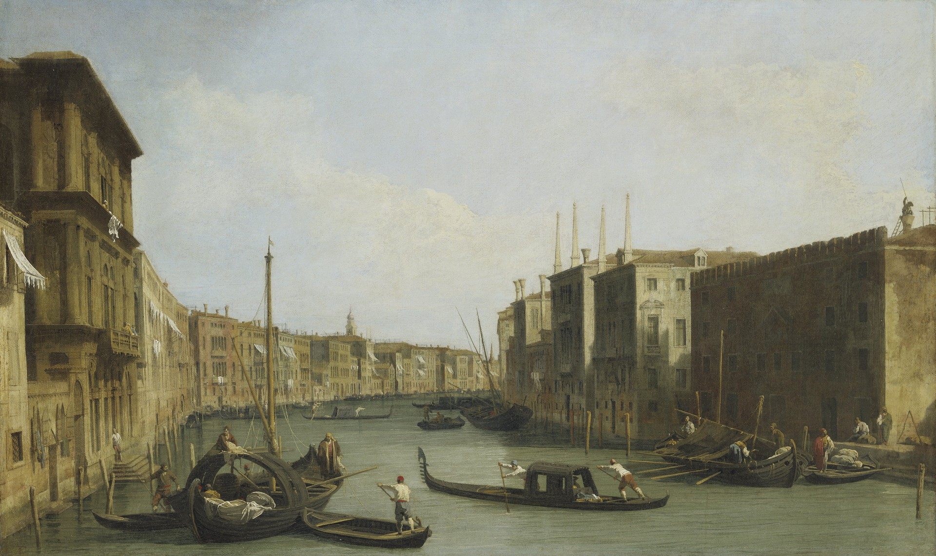 View of the Grand Canal - by Canaletto