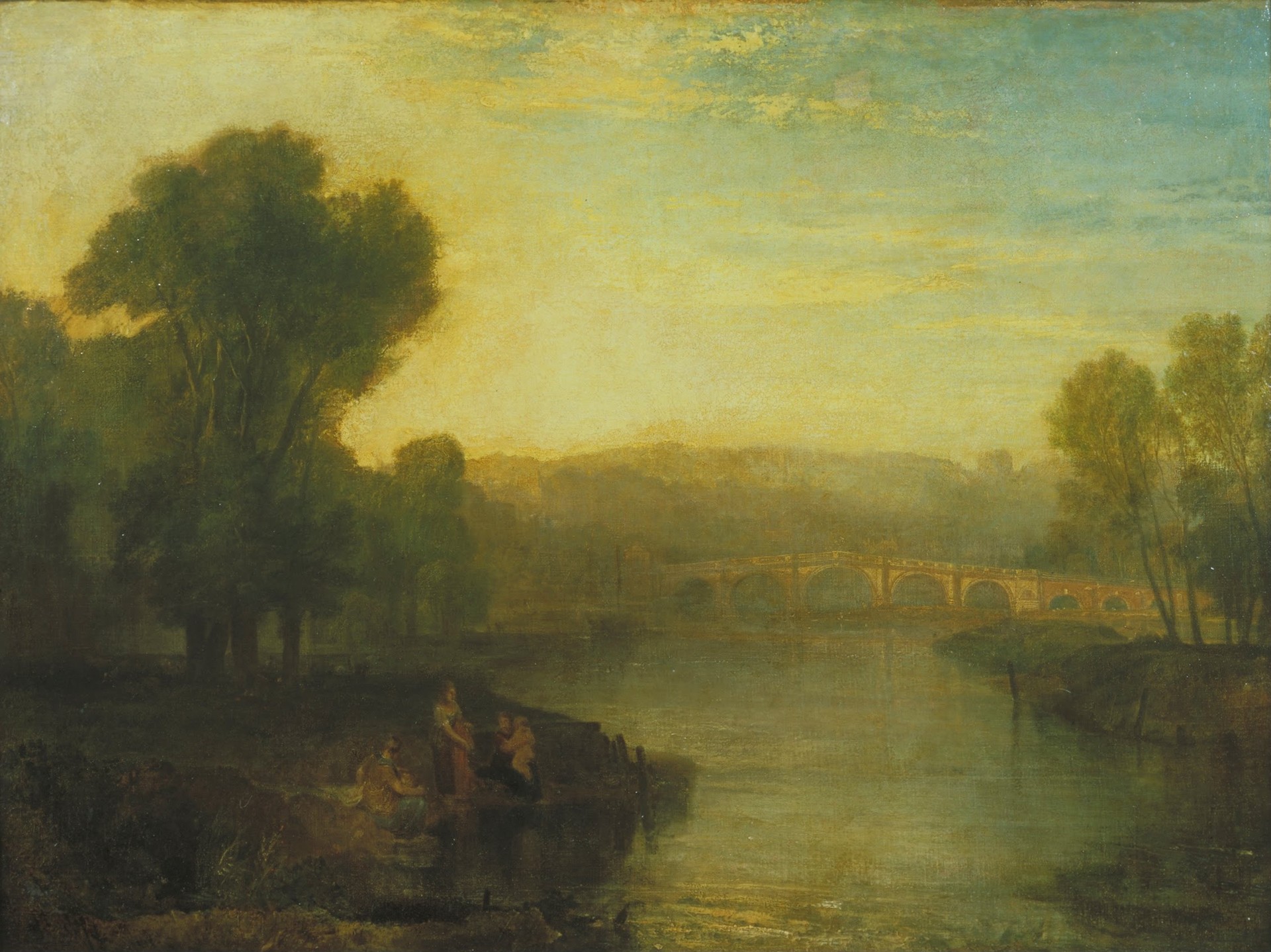 View of Richmond Hill and Bridge - by J. M. W. Turner