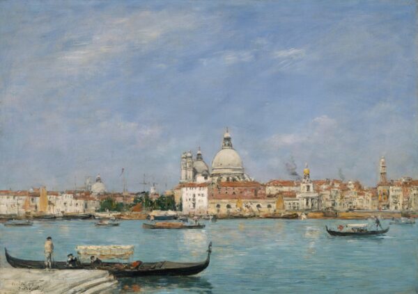Venice, Santa Maria della Salute from San Giorgio - by Eugène Boudin