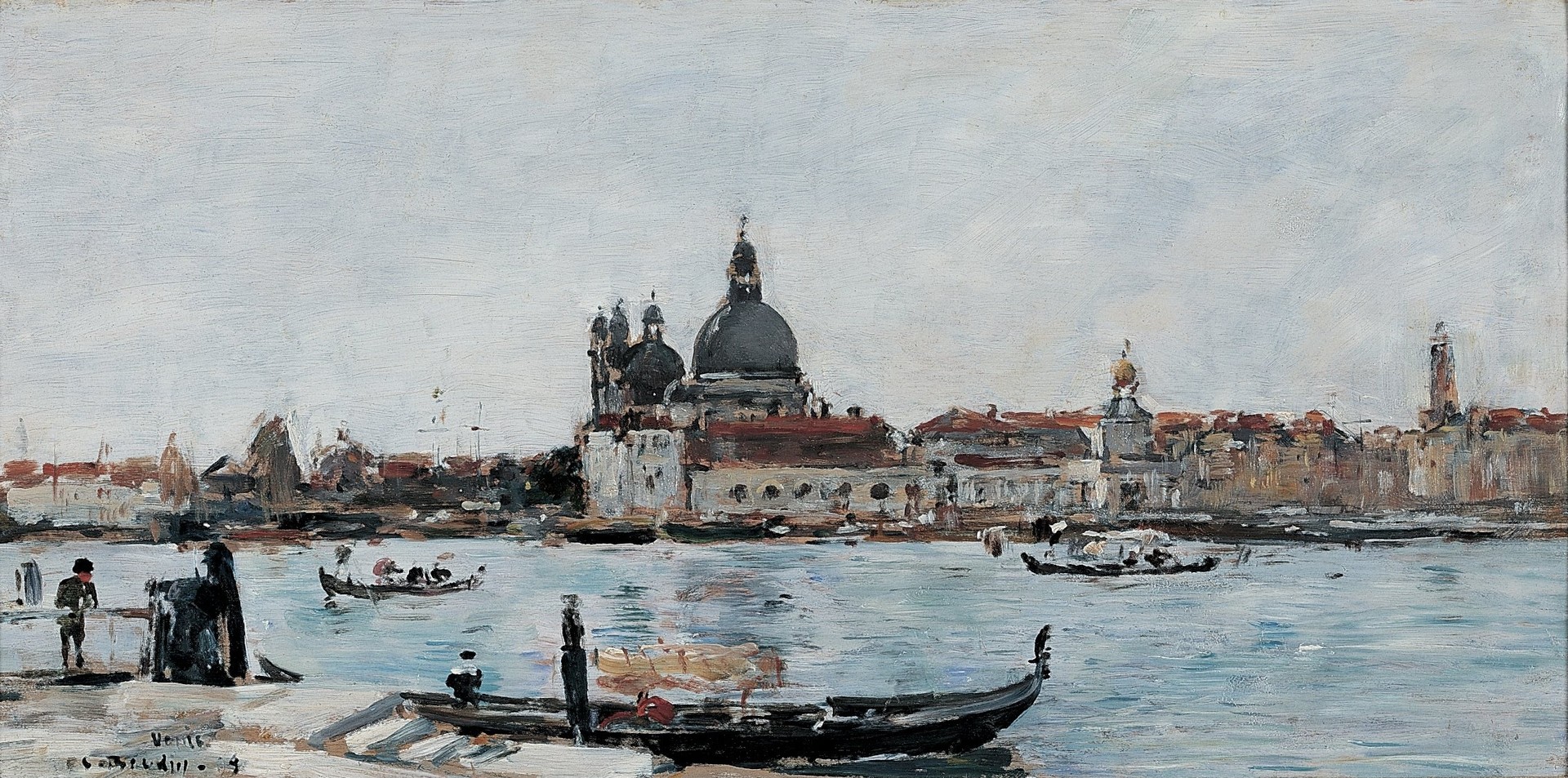 Venice, Santa Maria della Salute and the Custom House - by Eugène Boudin